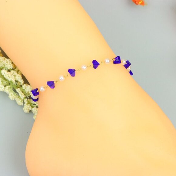 "Handmade Anklet – A Stylish Choice for Women, Thoughtful Gift Idea, EVCH1388 - Picture 1 of 12